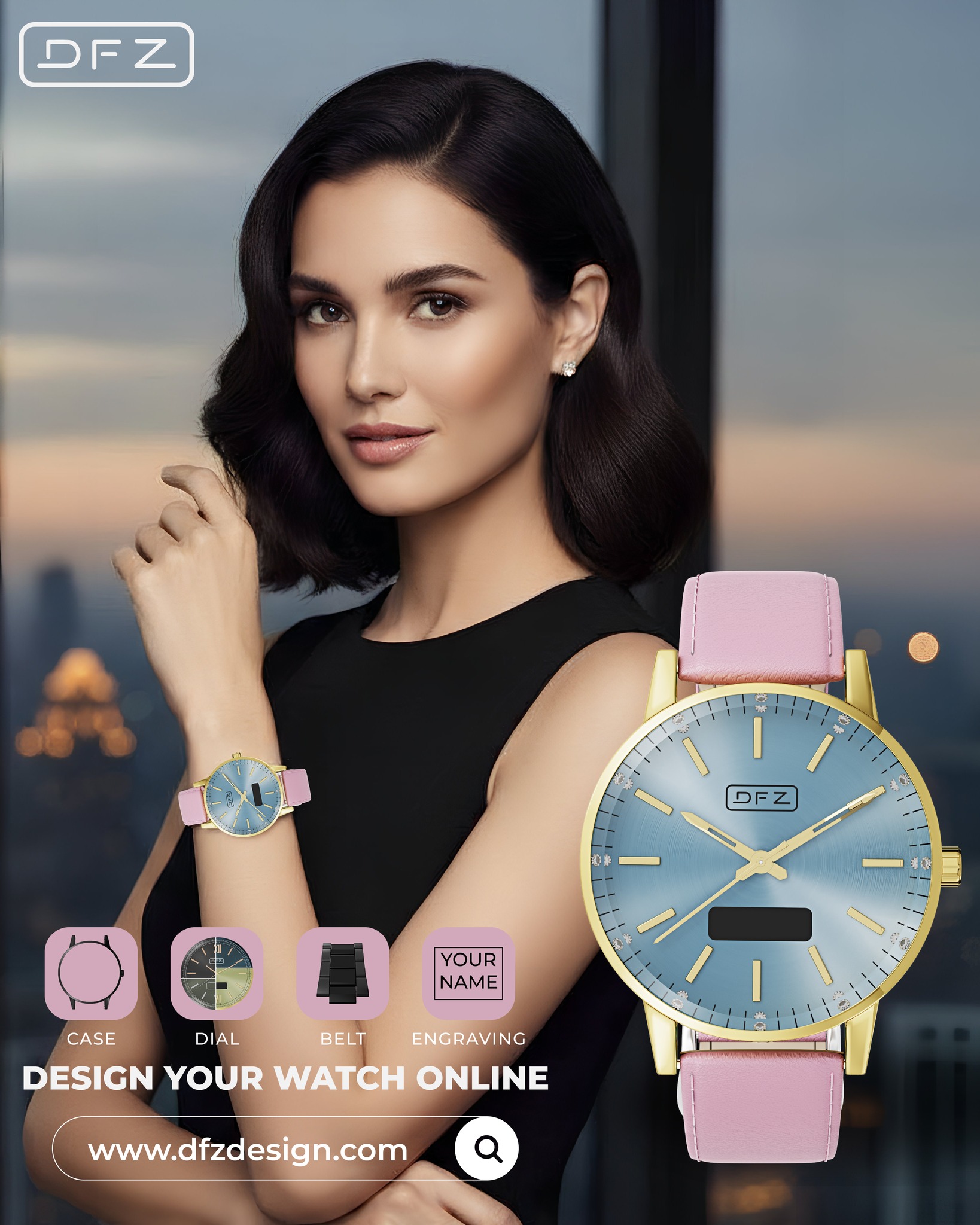 Loo king for a gift that speak"Looking for a gift that speak#customizedwatchess volumes? 🎁

From elegant gold finishes to striking sunray dials, add a personal touch that turns a premium watch into a cherished heirloom. Customization is just a click away.

🔗 Order here: dfzdesign.com

#customizedwatch #watchforwomen