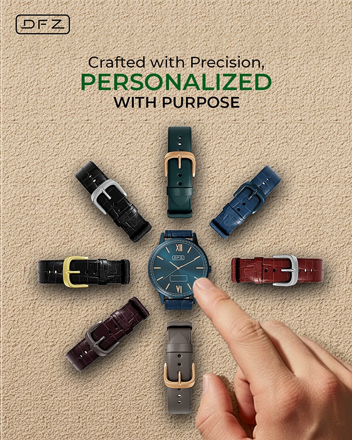 A watch should do more than tell time.
It should say something about you.

Subtle. Sharp. Intentional.

DFZ — your signature, in time.

 #watch #luxurywatch #modernelegance #customized #dfzwatch 
(luxury watch, premium accessory, modern design, minimal luxury, refined style, statement piece, timeless watch, sophisticated look, elegant wear, high-end fashion)